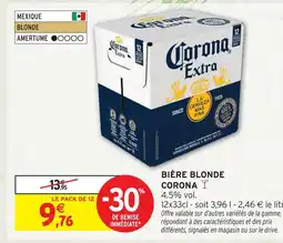 Intermarché Hyper Corona bière blonde offre