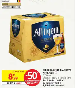 Intermarché Hyper Affligem bière blonde d'abbaye offre