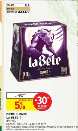 Intermarché Hyper La bête bière blonde offre