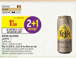 Intermarché Hyper Leffe bière blonde offre