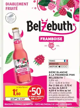 Intermarché Hyper Belzebuth bière blanche à la framboise pink offre