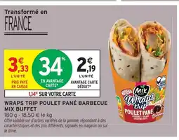 Intermarché Hyper Mix buffet wraps trip poulet pané barbecue offre