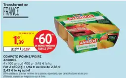 Intermarché Hyper Andros compote pomme/poire offre
