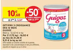 Intermarché Hyper Guigoz optipro 3 croissance dès 12 mois offre
