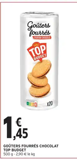 Intermarché Hyper Top budget goûters fourrés parfum chocolat offre