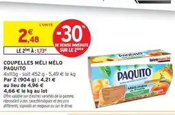 Intermarché Hyper Paquito coupelles méli mélo offre