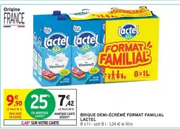 Intermarché Hyper Lactel brique demi-écrémé format familial offre