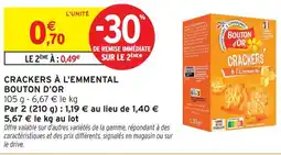 Intermarché Hyper Bouton d'or crackers à l'emmental offre