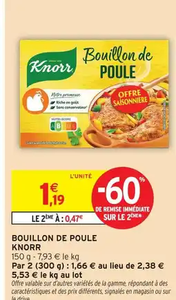 Intermarché Hyper Knorr bouillon de poule offre