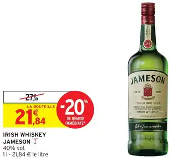 Intermarché Hyper Jameson irish whiskey offre