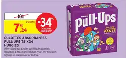 Intermarché Hyper Huggies culottes absorbantes pull-ups t5 x24 offre