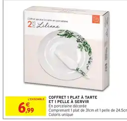 Intermarché Hyper Liliane coffret 1 plat à tarte et 1 pelle à servir offre