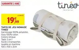 Intermarché Hyper Tinéo tapis de jeu nomade offre