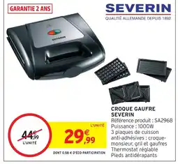 Intermarché Hyper Severin croque gaufre offre