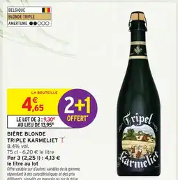 Intermarché Express Triple karmeliet bière blonde offre