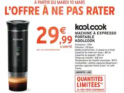 Intermarché Hyper Koolcook machine à expresso portable offre