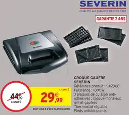 Intermarché Express Severin croque gaufre offre