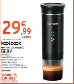 Intermarché Express Koolcook machine à expresso portable offre