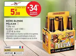 Intermarché Pélican bière blonde offre