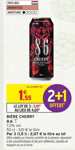 Intermarché 8.6 bière cherry offre