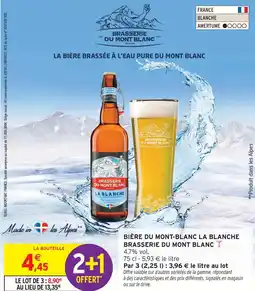 Intermarché Brasserie du mont blanc bière du mont-blanc la blanche offre
