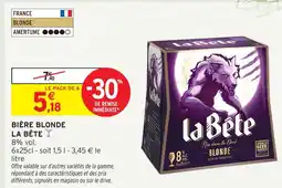 Intermarché La bête bière blonde offre