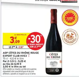 Intermarché Expert club aop côtes du rhône rouge hve3 offre