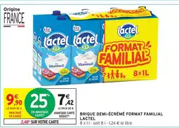 Intermarché Lactel brique demi-écrémé format familial offre