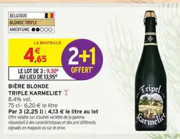 Intermarché Triple karmeliet bière blonde offre