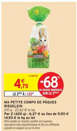 Intermarché Riegelein ma petite compo de pâques offre