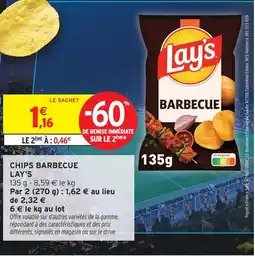 Intermarché Lay's chips barbecue offre