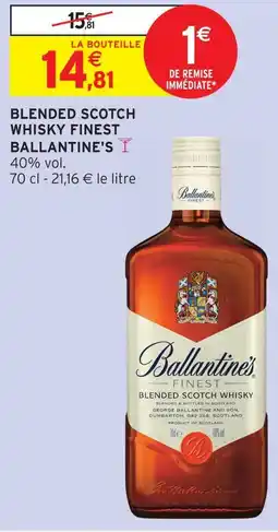 Intermarché Ballantine's blended scotch whisky finest offre