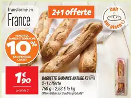 Netto Garanc baguette garance nature x3 ∏ offre