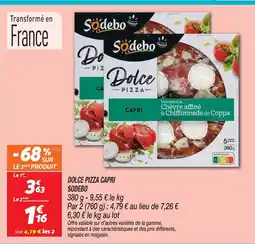 Netto Sodebo dolce pizza capri offre