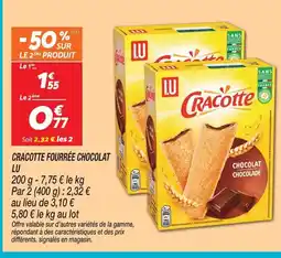 Netto Lu cracotte fourrée chocolat offre