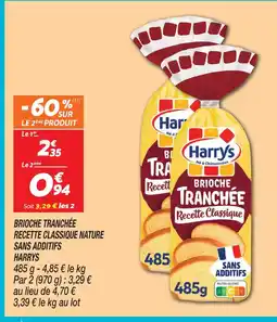 Netto Harrys brioche tranchée recette classique nature sans additifs offre