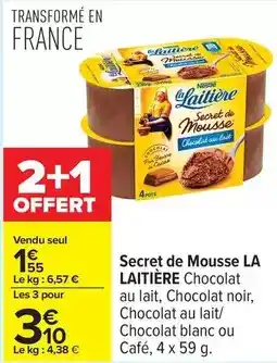 Carrefour Nestlé - secret de mousse la laitière offre
