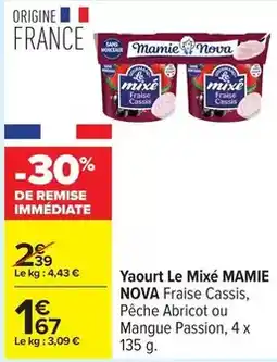 Carrefour Clas - yaourt le mixé offre