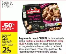 Carrefour Charal - rognons de boeuf offre
