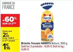 Carrefour Harry's - brioche tressée offre