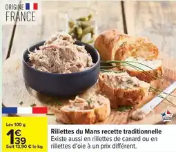 Carrefour Canard - rillettes du mans recette traditionnelle offre