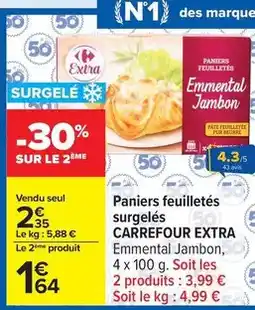 Carrefour Carrefour - paniers feuilletés surgelés offre