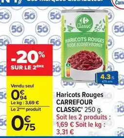 Carrefour Carrefour - haricots rouges classic offre