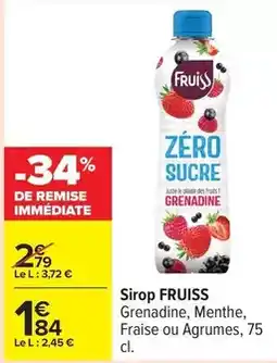 Carrefour Sirop offre