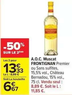 Carrefour Château - a.o.c. muscat offre