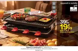 Carrefour Appareil à raclette grill réf. : mss202q125 offre