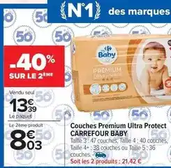 Carrefour Carrefour - couches premium ultra protect offre