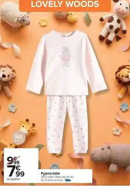 Carrefour Tex - pyjama bébé offre