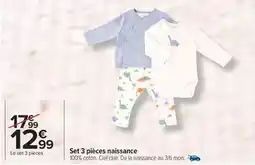 Carrefour Set 3 pièces naissance offre