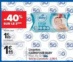 Carrefour Carrefour - lingettes offre